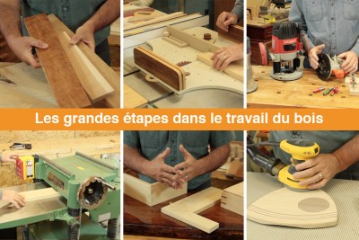 Les grandes �tapes dans le travail du bois