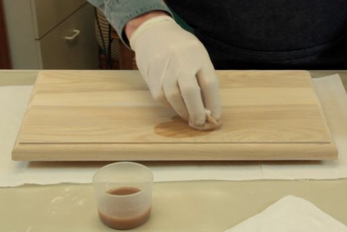 Finition � l'huile de plan de travail