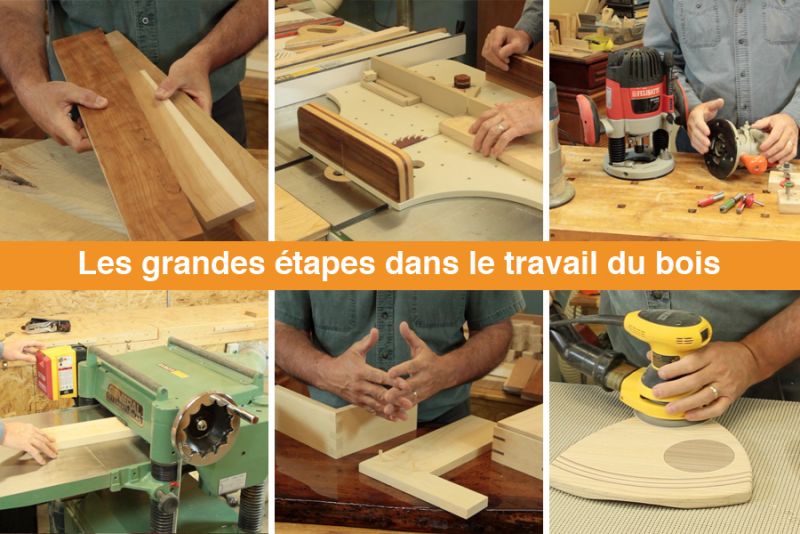 Les grandes étapes dans le travail du bois Les grandes étapes dans le travail du bois