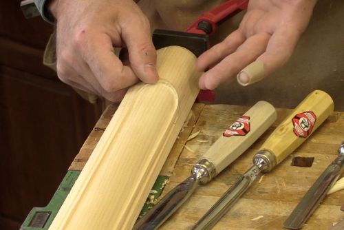 Fa�onnage d'une patte arrondie avec des cordons