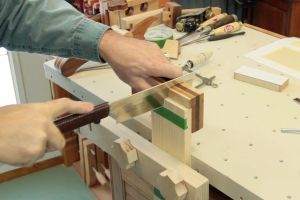 Marquage et coupe des tenons du coffret