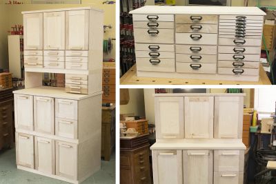 Ensemble de casiers et cabinets de rangement modulaires
