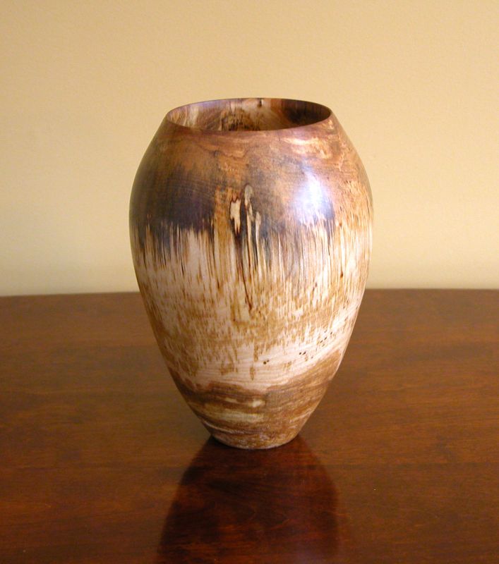 Tournage sur bois - Vase en bois coti