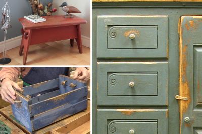 Faux fini antique � la peinture de lait