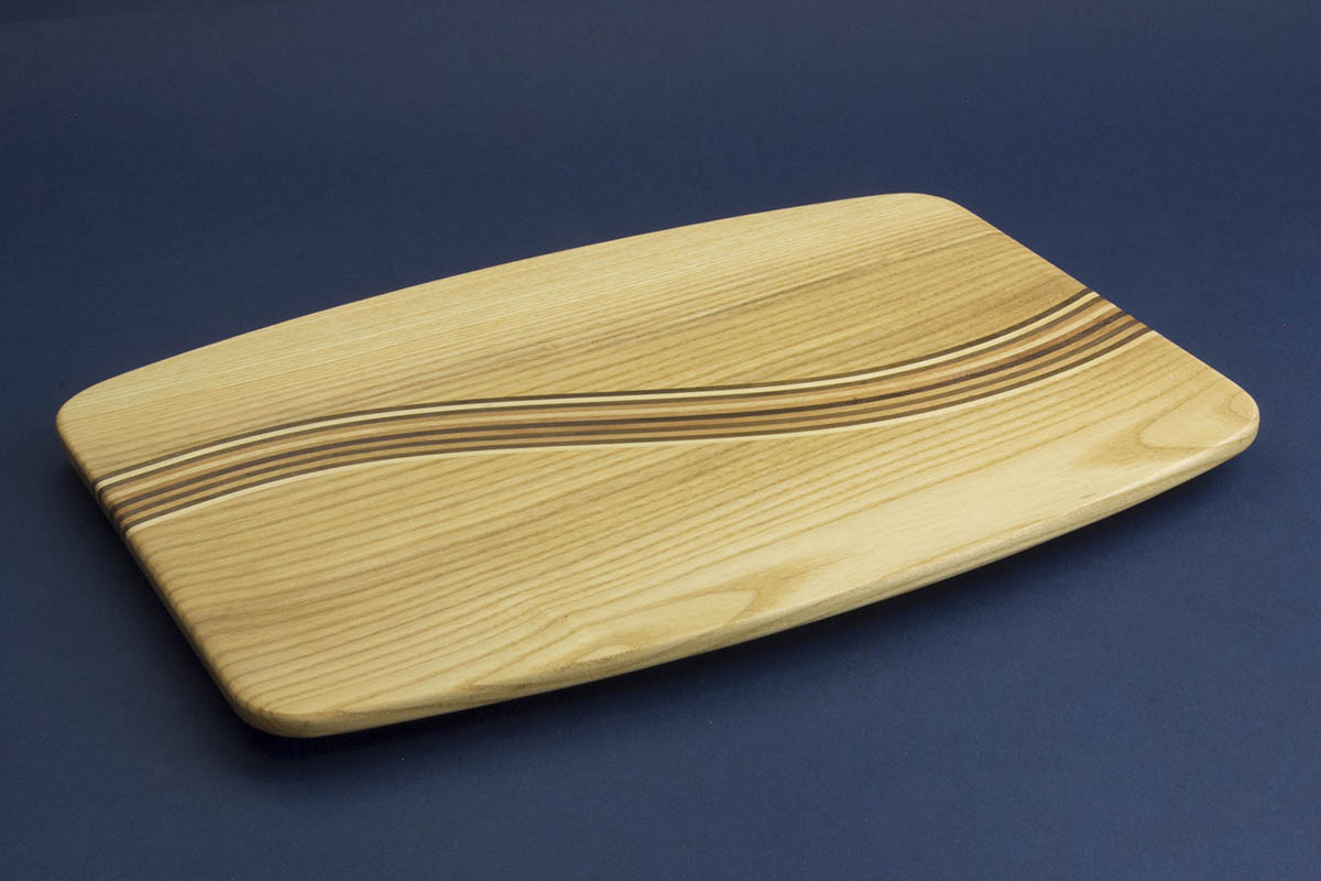 Planche de service en lamelles courbes