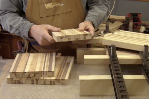 Finition de la pr�paration des blocs de carrelets