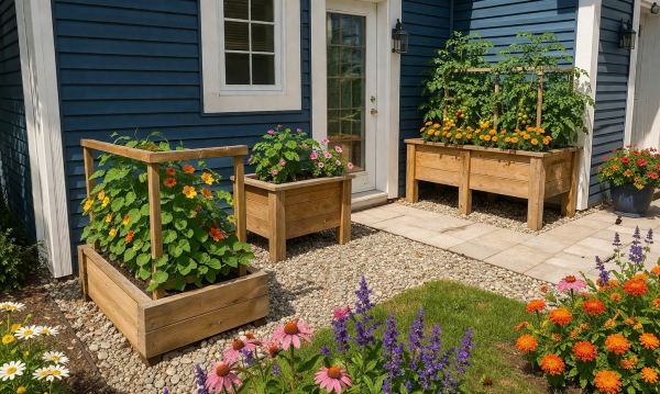 Petit am�nagement de bacs et bo�te � jardin